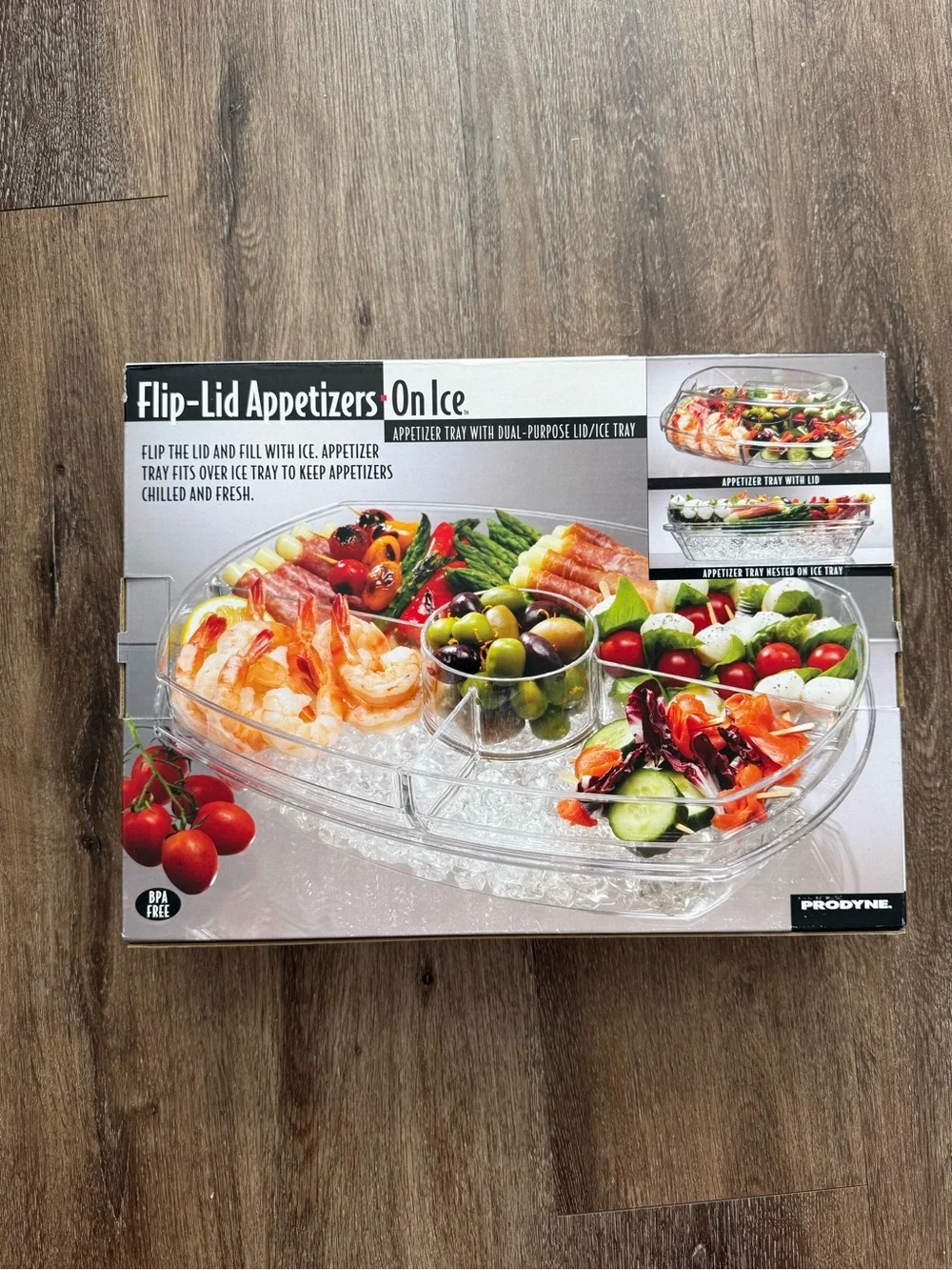 NWT Prodyne Flip-Lid Appetizer Tray on Ice Serving Platter BPA-Free Party Server